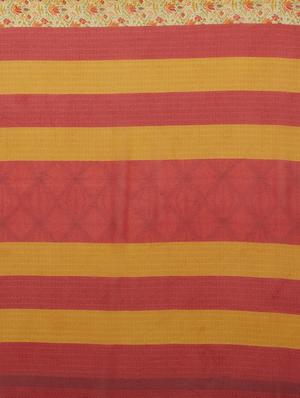 floral yellow printed saree with blouse - 16005267 - Standard Image - 4