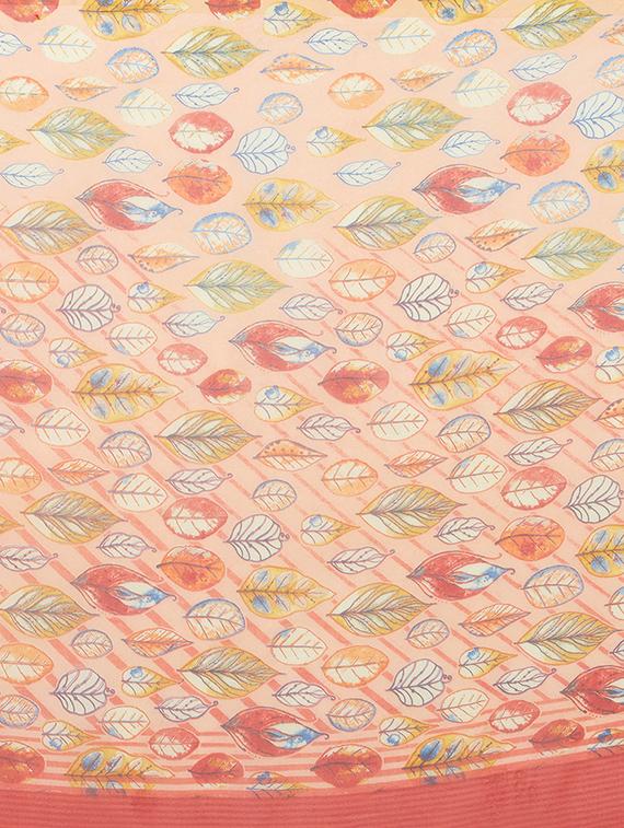 conversational beige printed saree with blouse - 16005269 - Zoom Image - 4