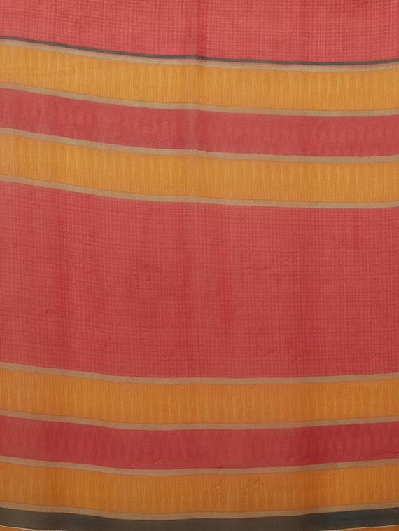 red georgette plain saree with blouse - 16005277 - Zoom Image - 4