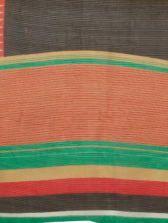 floral border brown printed saree with blouse - 16005291 - Zoom Image - 4