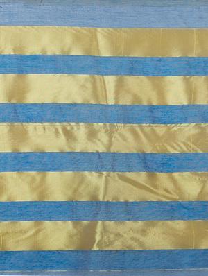 zari border blue woven saree with blouse - 16005295 - Standard Image - 4