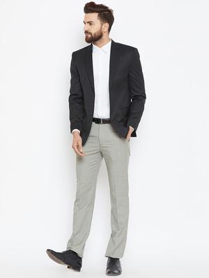 black polyester formal blazer - 16005926 - Standard Image - 4