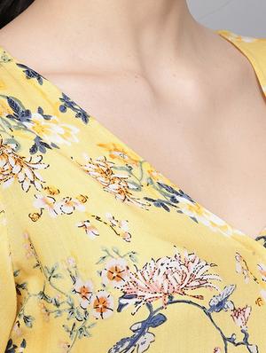 flared bell sleeves kurta - 16006069 - Standard Image - 4