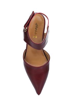 maroon synthetic sandals - 16007380 - Standard Image - 4