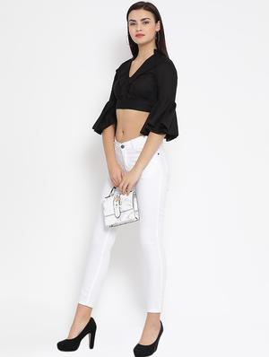 bell sleeved crop top - 16008337 - Standard Image - 4