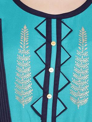 a-line block print kurta - 16008573 - Standard Image - 4