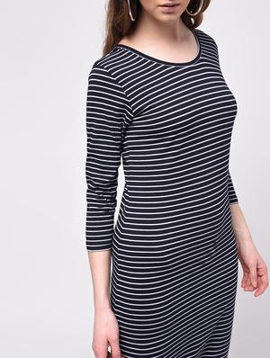 side slit striped sheath dress - 16008993 - Standard Image - 4