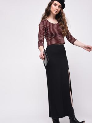 button up striped crop top - 16009017 - Standard Image - 4