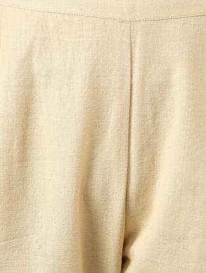 beige khadi cotton straight pant - 16009082 - Standard Image - 4