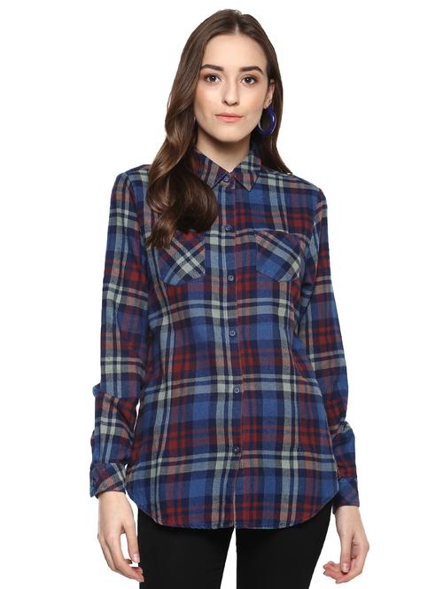 pocket patch checkered shirt - 16009111 - Standard Image - 1