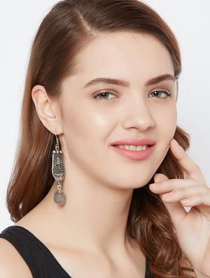 silver drop earring - 16009664 - Standard Image - 4