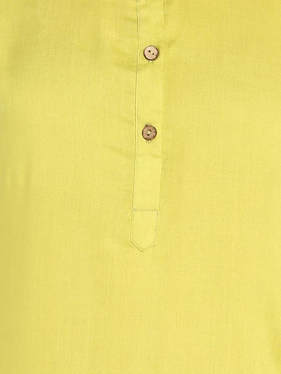 Straight solid kurta - 16011661 - Zoom Image - 4