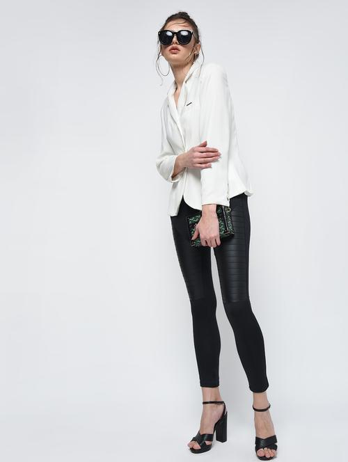 leather patch high rise jegging - 16012394 - Standard Image - 1