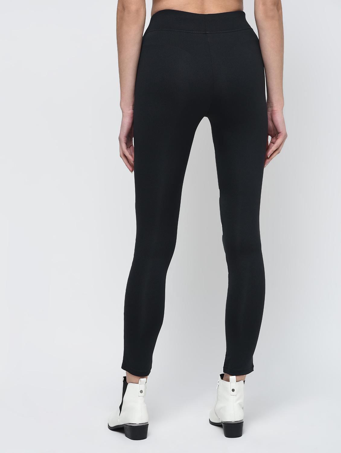 contrast paneled high rise jegging - 16012401 - Zoom Image - 4