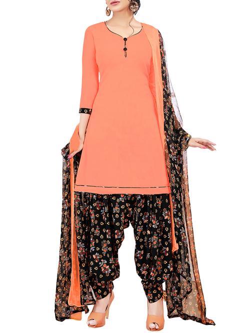 straight printed unstitched suit - 16013780 - Very Small Image - 1