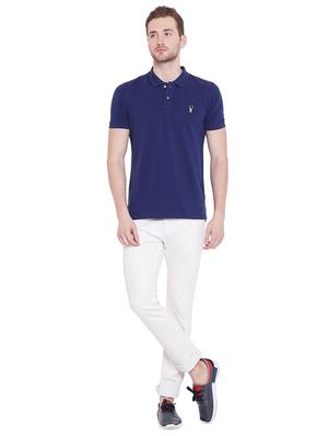 blue solid polo tshirt - 16016562 - Standard Image - 4