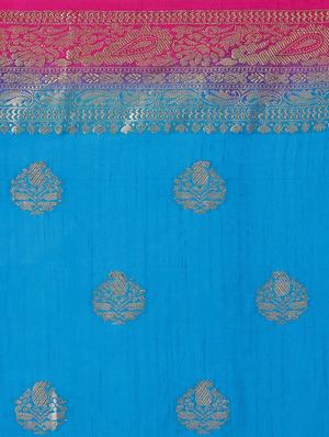 Zari woven saree with blouse - 16017000 - Standard Image - 4
