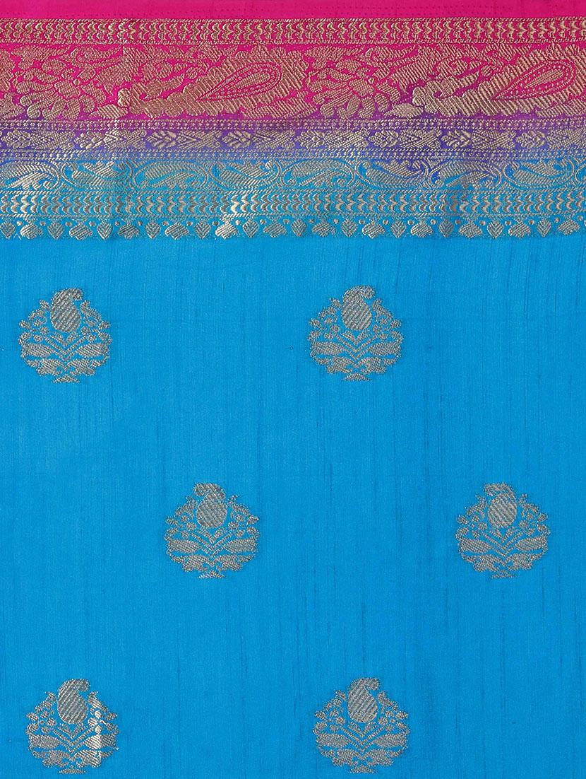 Zari woven saree with blouse - 16017000 - Zoom Image - 4