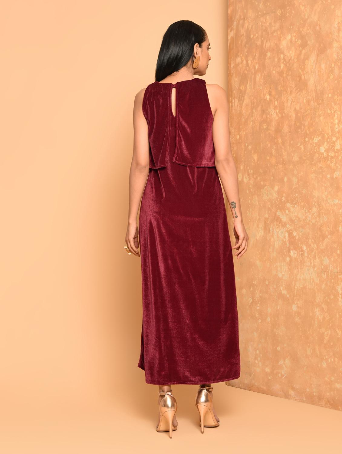 side slit layered dress - 16017708 - Zoom Image - 4