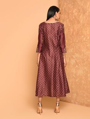 anarkali block print dress - 16017711 - Standard Image - 4