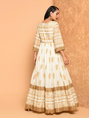 flared block print dress - 16017720 - Standard Image - 4