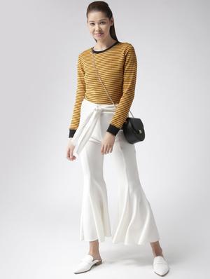tie-knot front flared trouser - 16017977 - Standard Image - 4