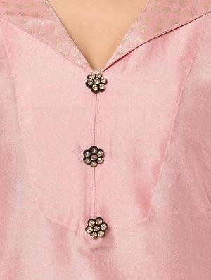 ruffle sleeved solid kurta with pant set - 16019805 - Standard Image - 4