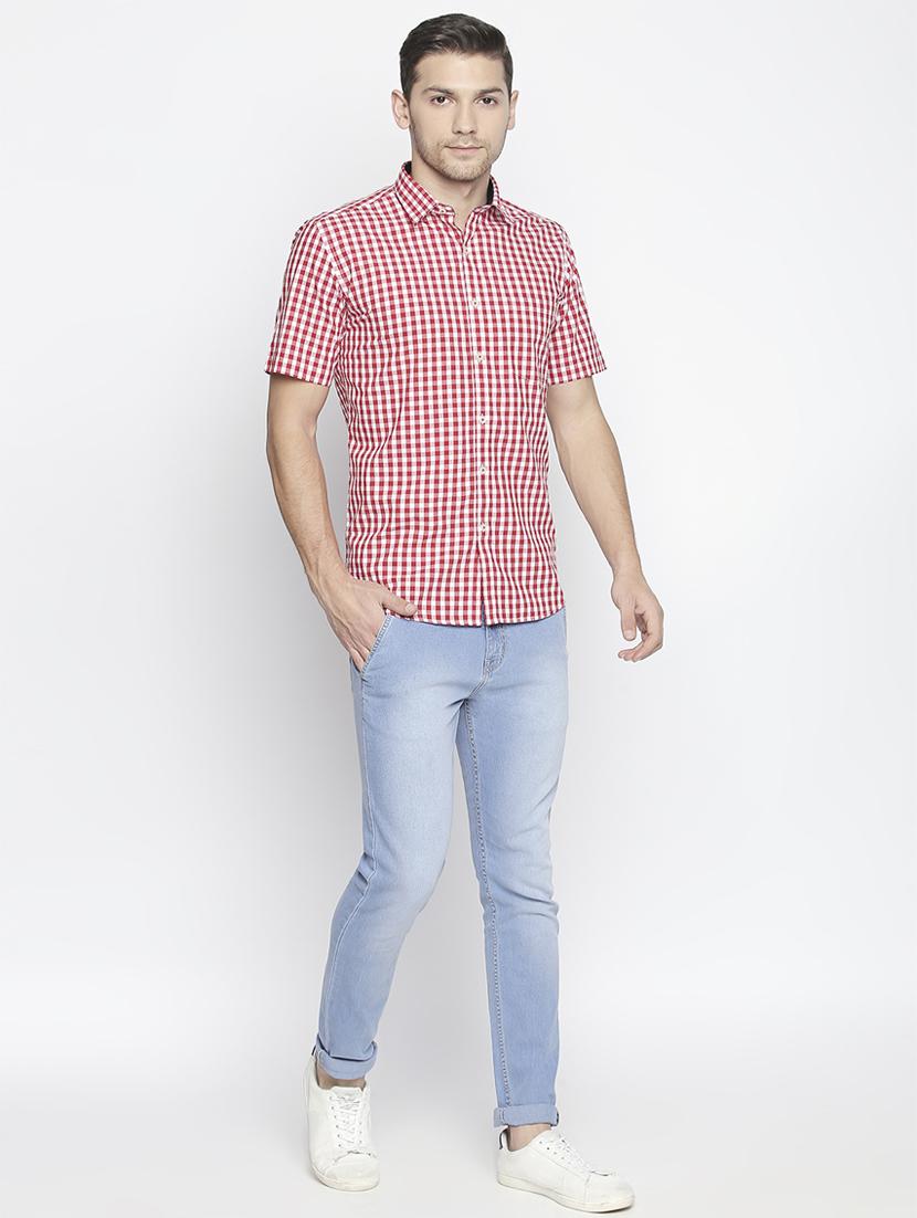 red checkered casual shirt - 16021496 - Zoom Image - 4