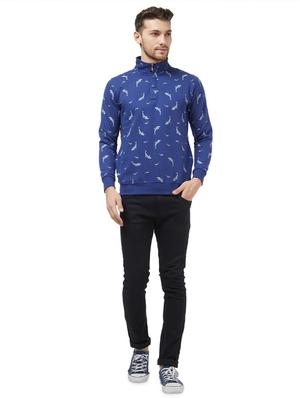 blue printed sweatshirt - 16021542 - Standard Image - 4