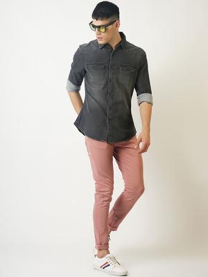 grey faded casual shirt - 16021615 - Standard Image - 4