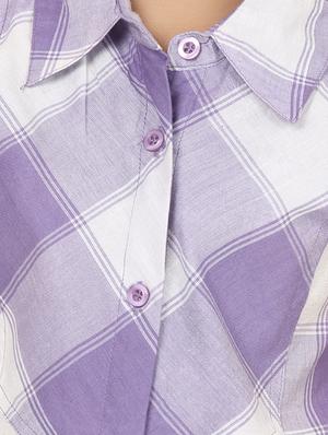 purple cotton shirt - 16022407 - Standard Image - 4