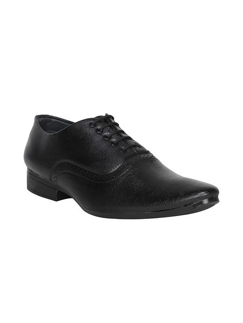 black leather lace-up oxfords - 16022613 - Very Small Image - 1