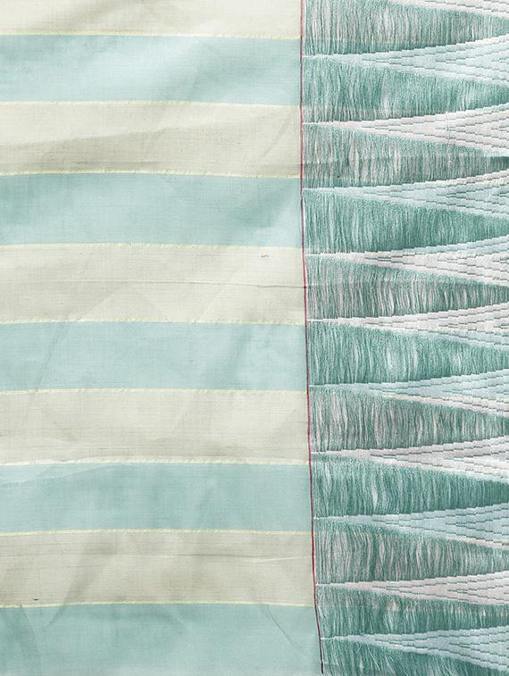 temple border turquoise woven saree with blouse - 16024776 - Zoom Image - 4