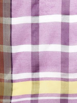 checkered motif woven saree with blouse - 16024777 - Standard Image - 4