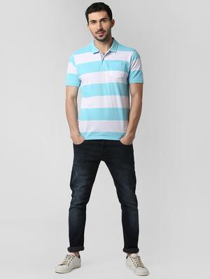 blue striped polo t-shirt - 16025683 - Standard Image - 4
