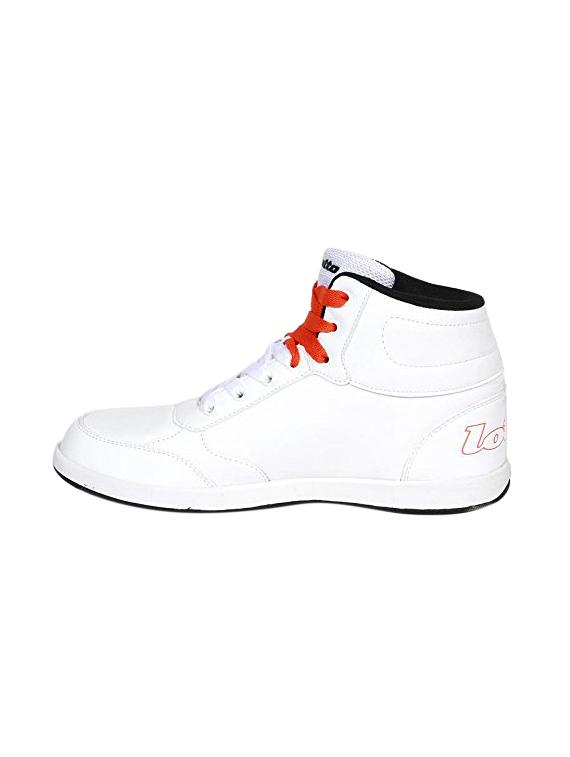 white leatherette lace up sneakers - 16025782 - Zoom Image - 4