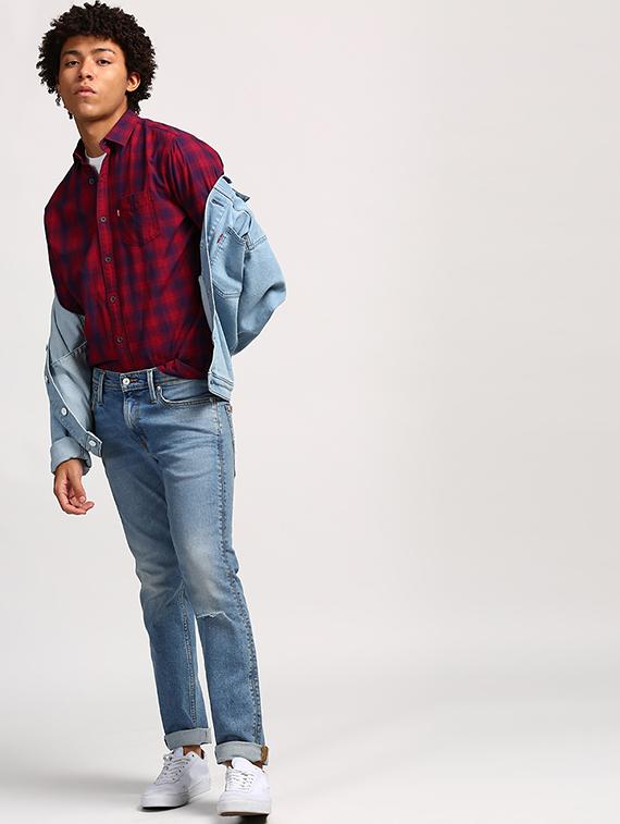 blue light washed jeans - 16027918 - Zoom Image - 4