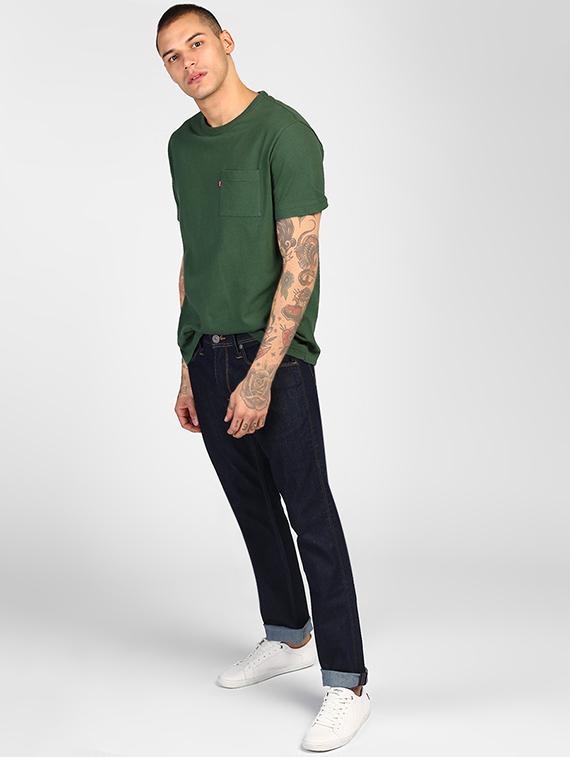 blue cotton plain jeans - 16027934 - Zoom Image - 4