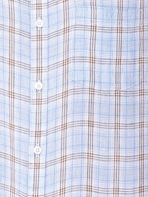 blue linen casual shirt - 16029528 - Standard Image - 4