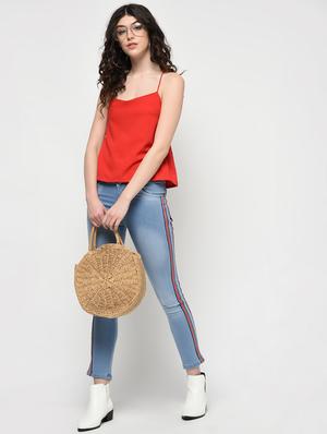 side taped stone washed jeans - 16029803 - Standard Image - 4