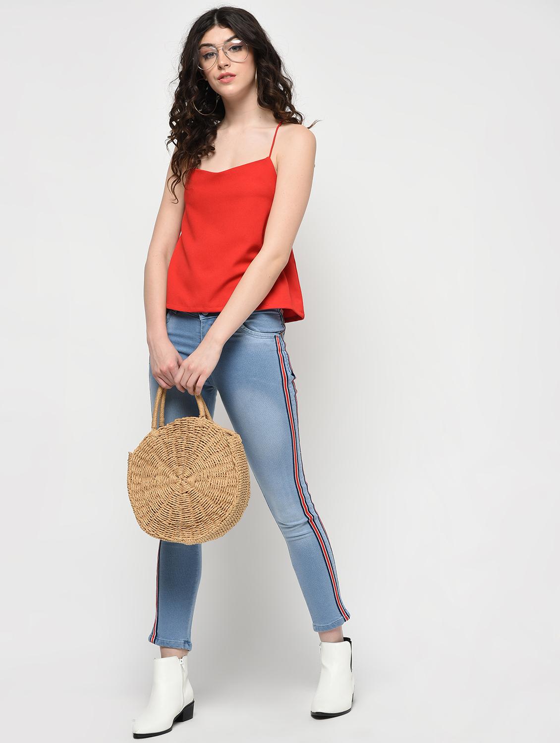 side taped stone washed jeans - 16029803 - Zoom Image - 4