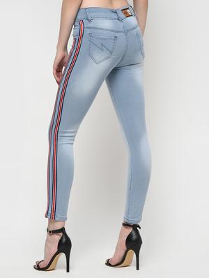 side taped stone washed jeans - 16029804 - Standard Image - 4
