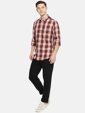 red checkered casual shirt - 16039582 - Standard Image - 4