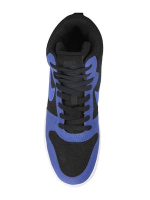 nike court borough mid black & blue ankle high sneakers - 16040131 - Standard Image - 4