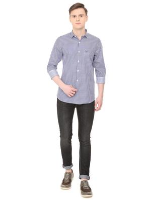 blue cotton casual shirt - 16040245 - Standard Image - 4