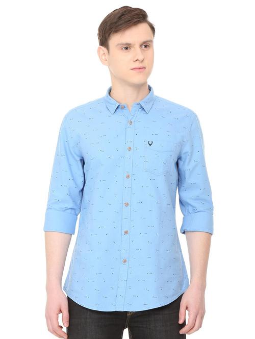 blue cotton casual shirt - 16040249 - Very Small Image - 1