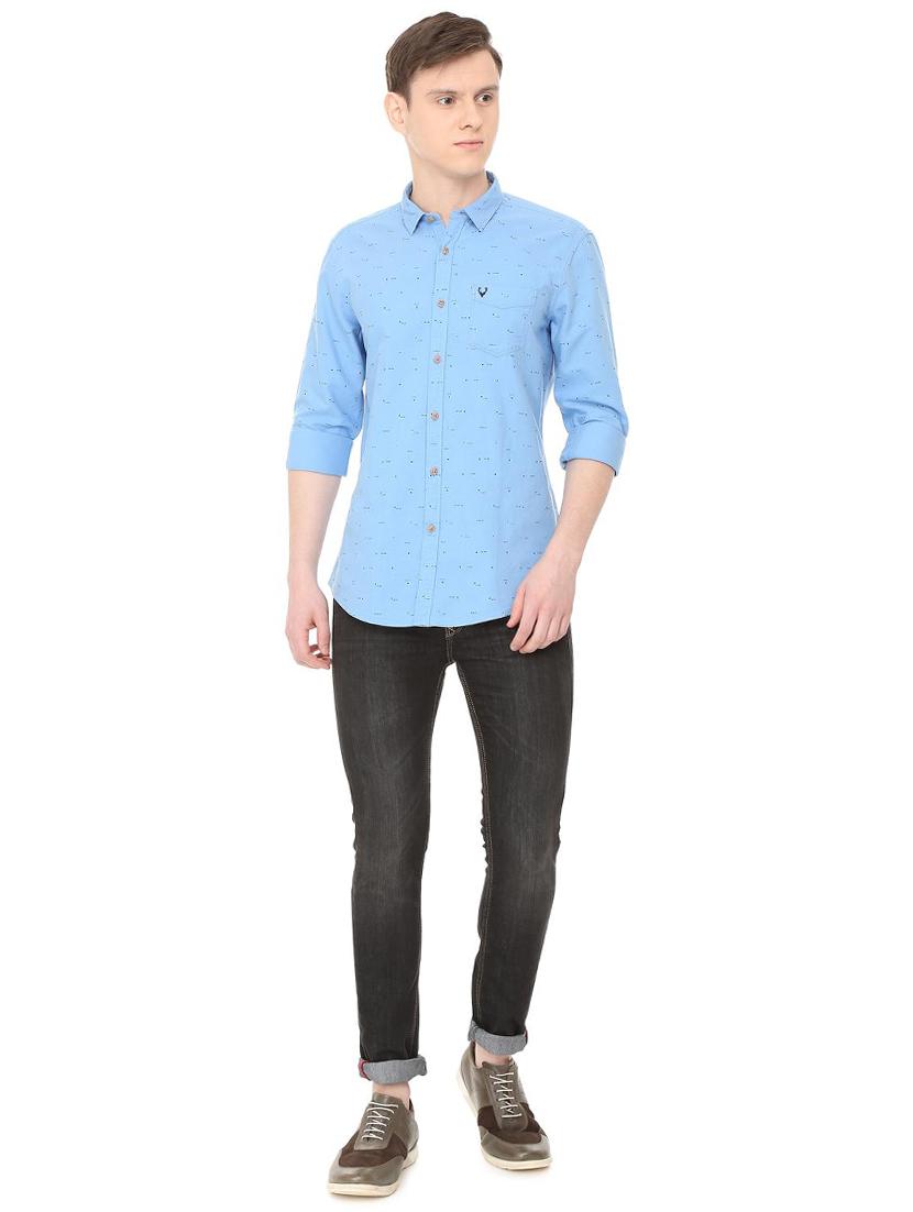 blue cotton casual shirt - 16040249 - Zoom Image - 4