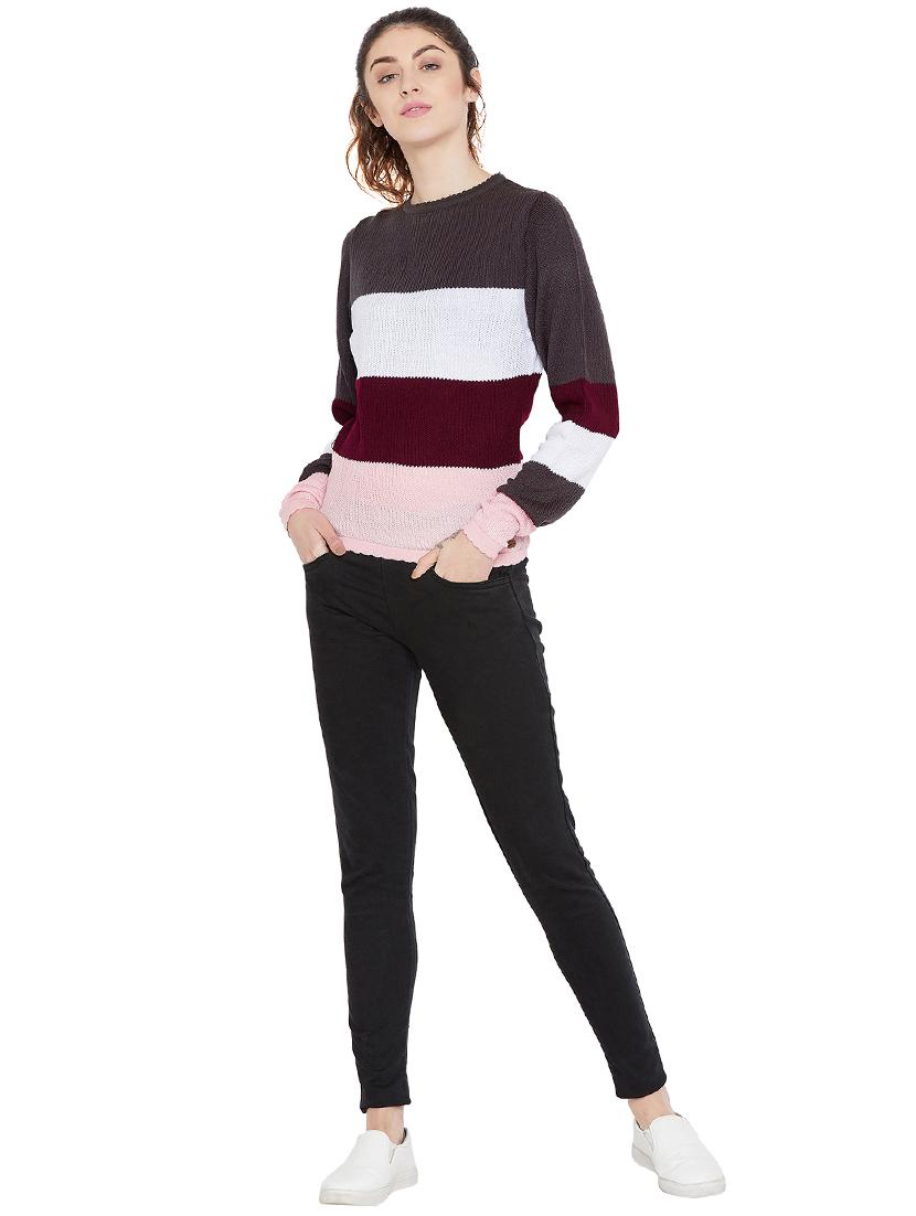 crew neck striped pullover - 16040294 - Zoom Image - 4