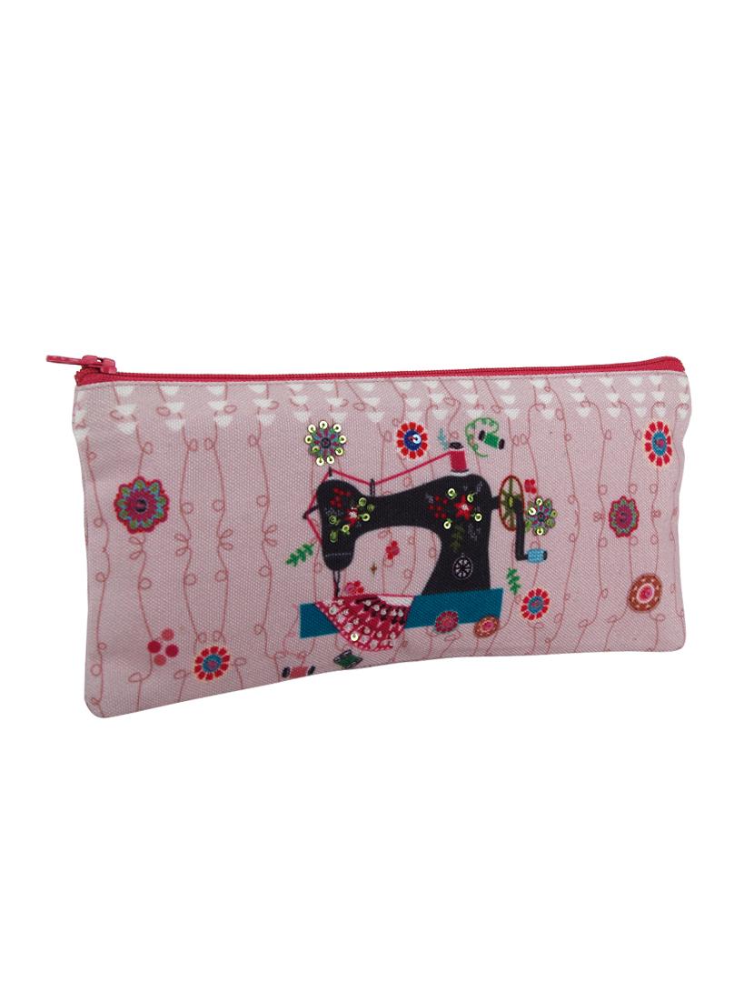 pink canvas regular clutch - 16041598 - Zoom Image - 4
