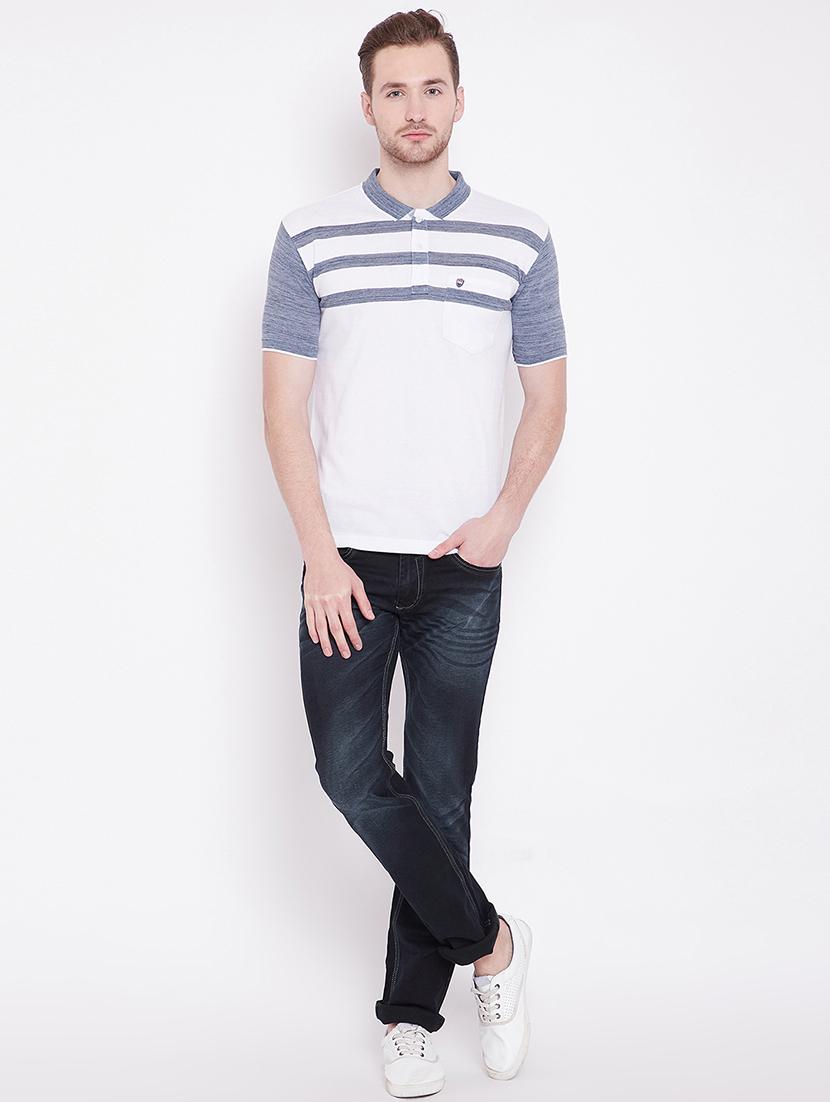 white striped polo t-shirt - 16041797 - Zoom Image - 4